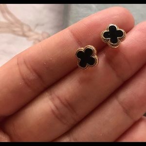 Alexa and Tori Solid 14k Gold and Onyx Earrings